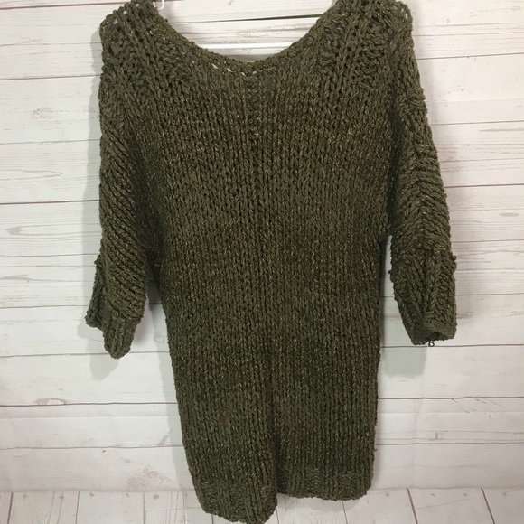 Free People | Georgia Knit V Neck In green small - Picture 6 of 7